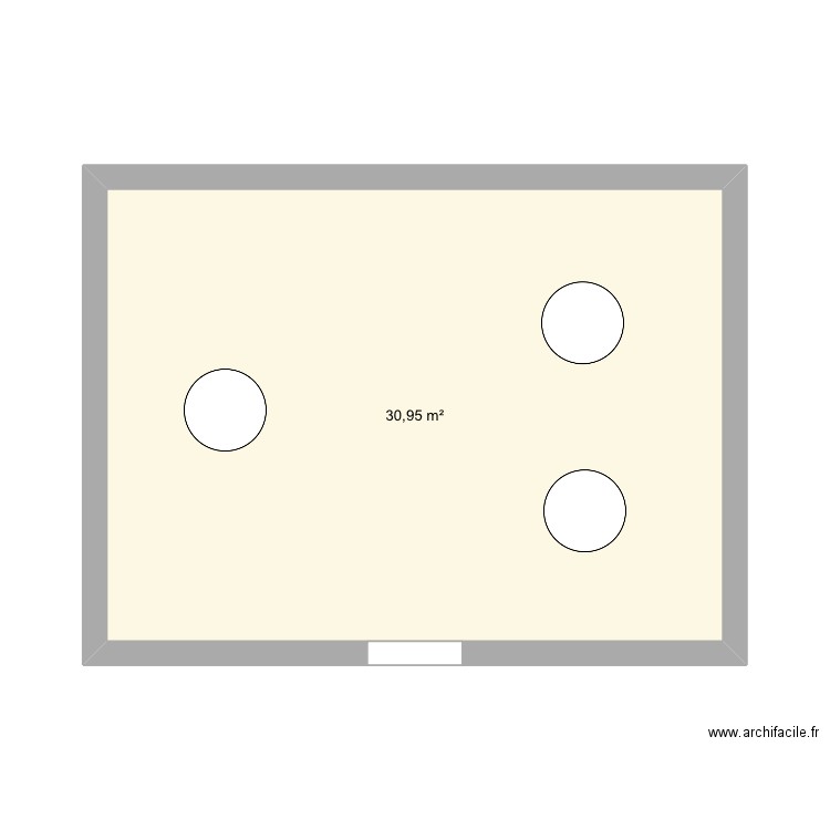 afflelou. Plan de 1 pièce et 31 m2