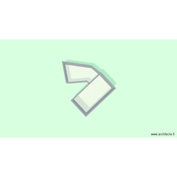 emprise cadastrale avec cotations officielles. Plan de 2 pièces et 80 m2