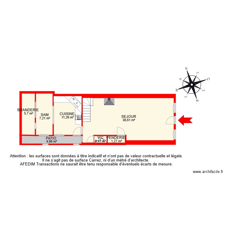 BI 7011 RDC. Plan de 0 pièce et 0 m2