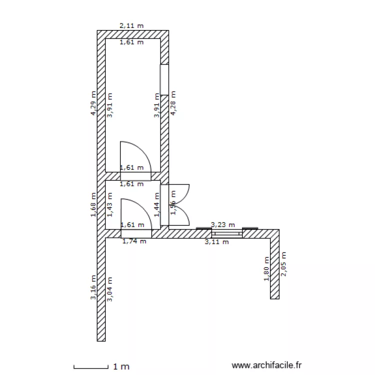 HUILLAUMIN AVANT TRAVAUX. Plan de HUILLAUMIN AVANT TRAVAUX. Plan de
