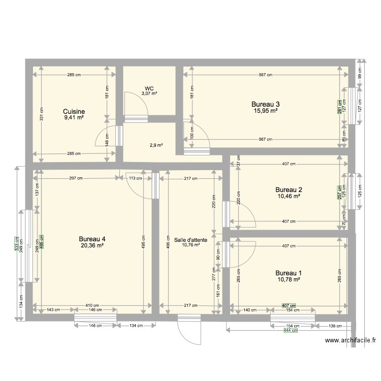 murs pro finaux. Plan de 0 pièce et 0 m2