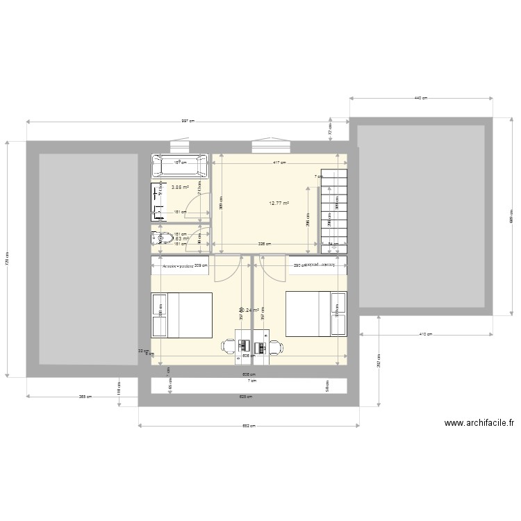 Plan MTB Etage V2. Plan de 0 pièce et 0 m2