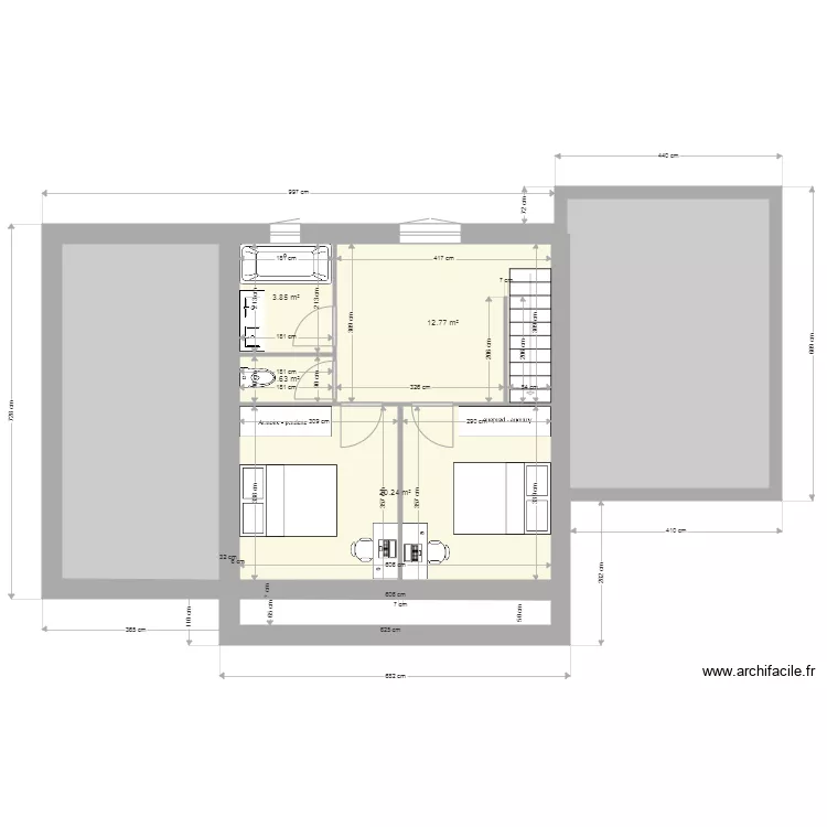 Plan MTB Etage V2. Plan de 