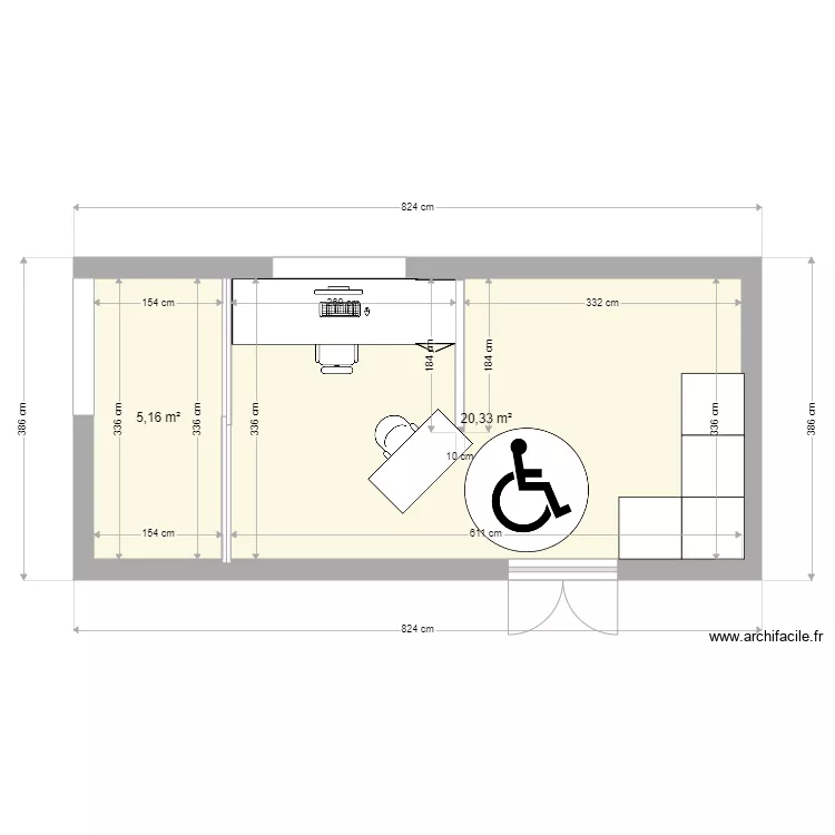 Accueil FBA HP2. Plan de 