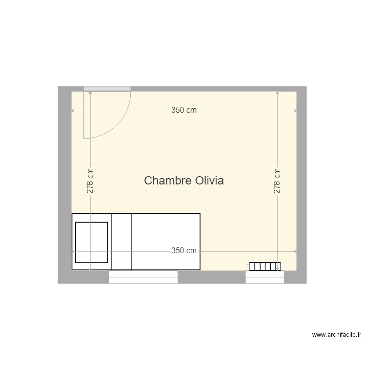 Chambre Olivia. Plan de 0 pièce et 0 m2