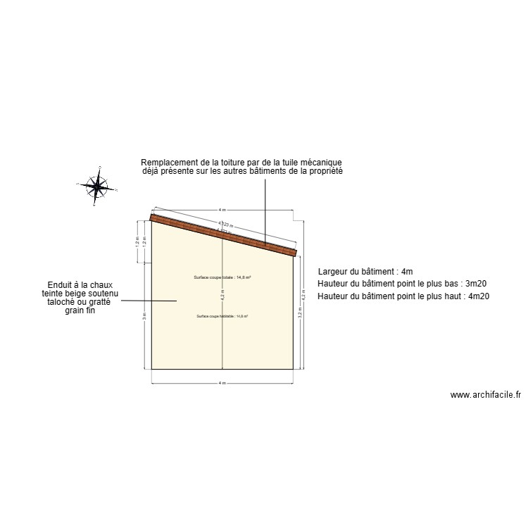 PLANS DE FACADE BATIMENT ANNEXE. Plan de 0 pièce et 0 m2