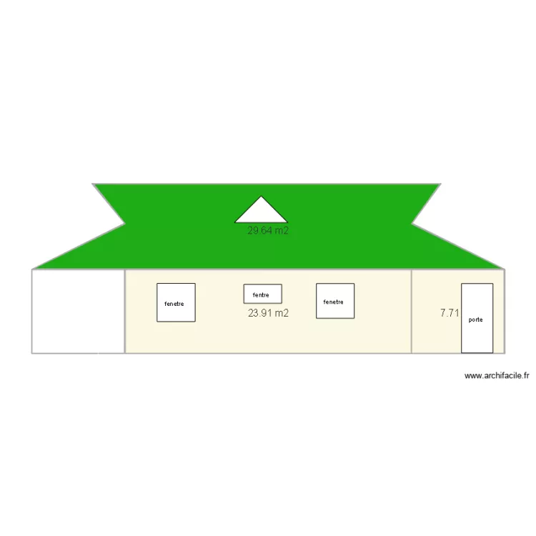 vue de cot&eacute; GAUCHE. Plan de 