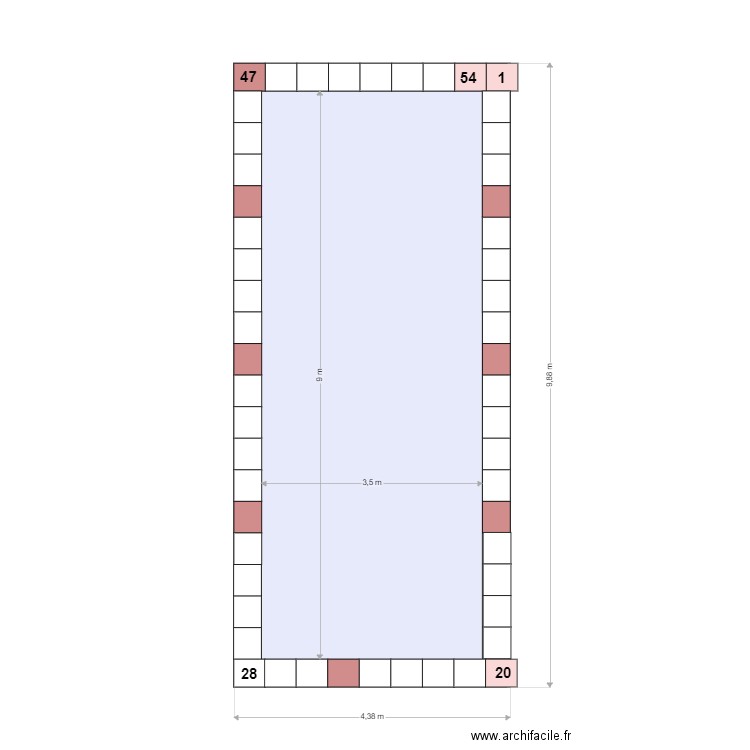 Pourtour piscine. Plan de 0 pièce et 0 m2