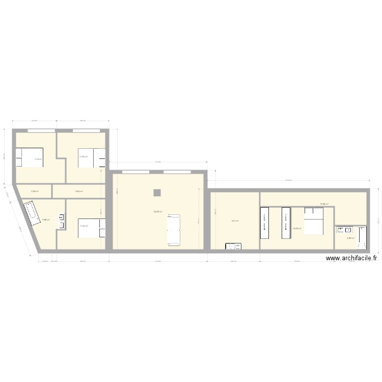 MAISON Modifiée. Plan de 0 pièce et 0 m2