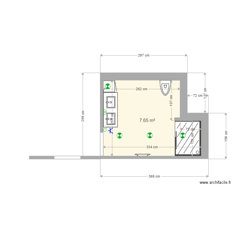 Salle de bain Master 1 Divonnes. Plan de 0 pièce et 0 m2