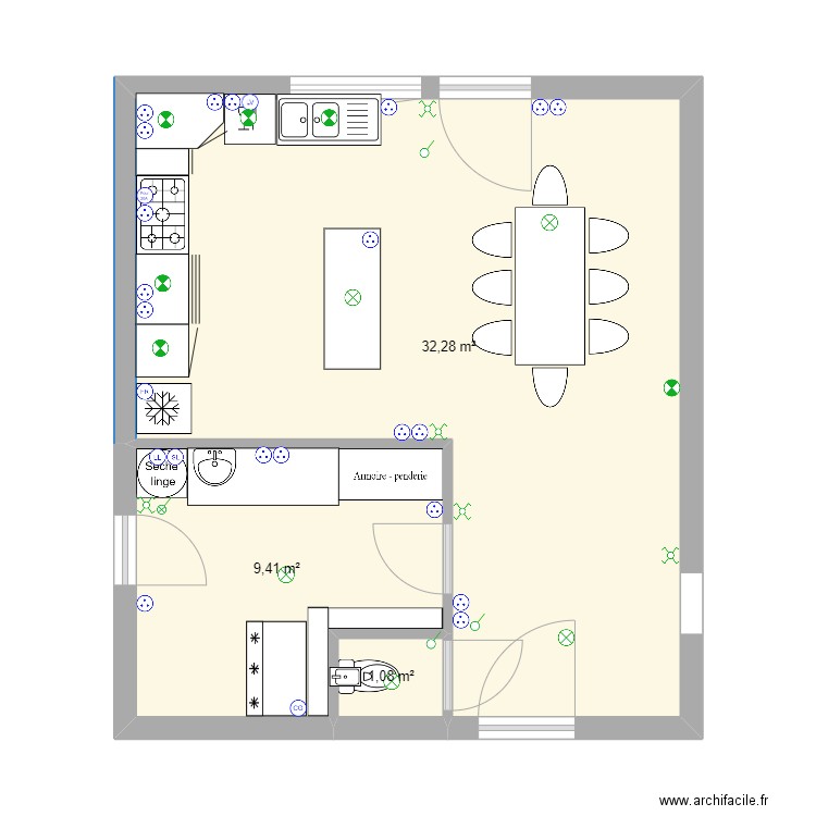 PLAN électricité et plomberie. Plan de 0 pièce et 0 m2