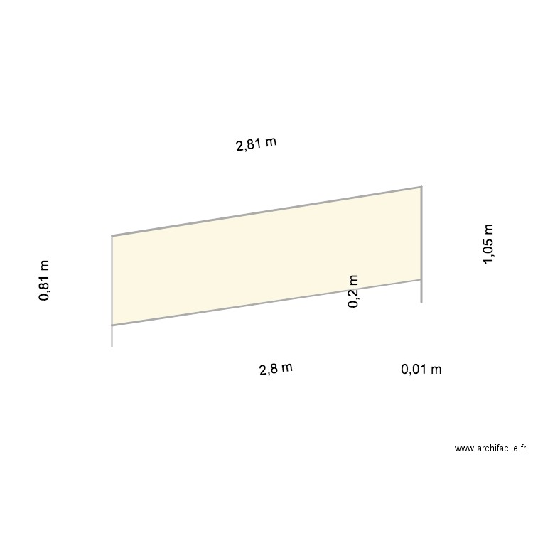 REMBARDE RESTAURANT. Plan de 1 pièce et 2 m2