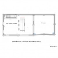 plan de coupe surface et acces 1er étage