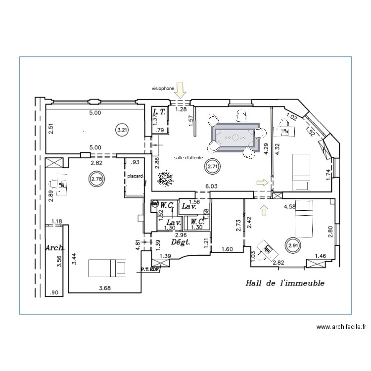 Villa Poirier OSTEO travaux. Plan de 0 pièce et 0 m2