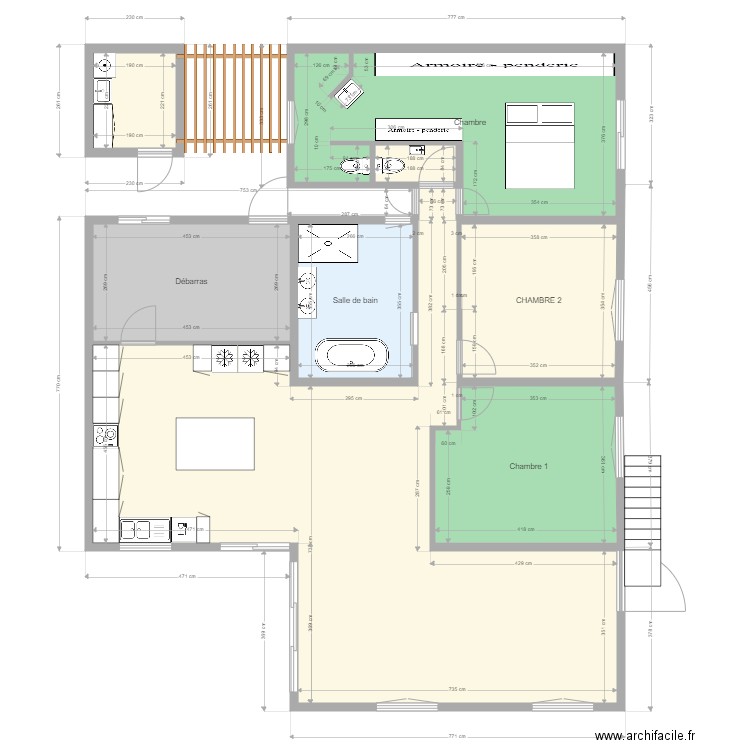 extension DERRIERE 5. Plan de 0 pièce et 0 m2