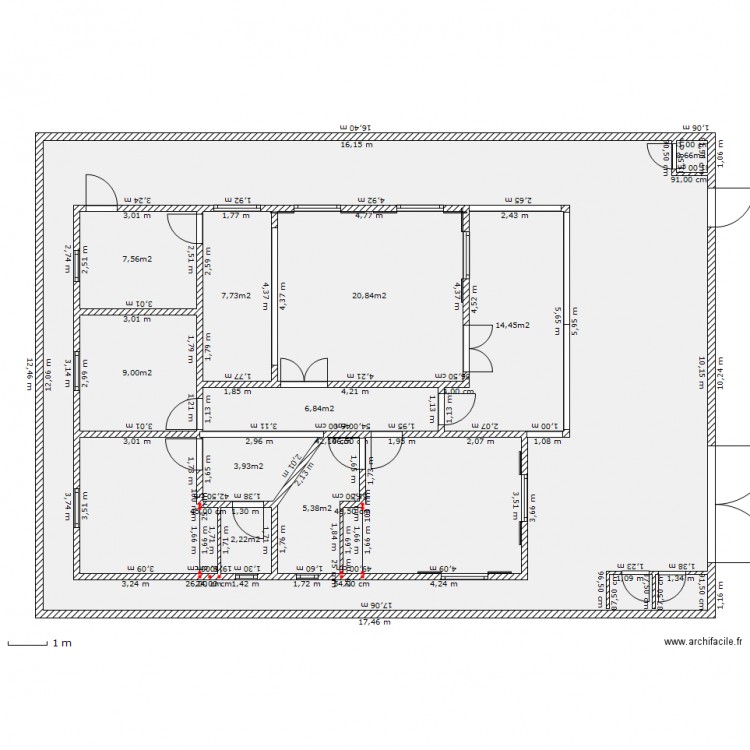 VILLA F3 D. Plan de 0 pièce et 0 m2