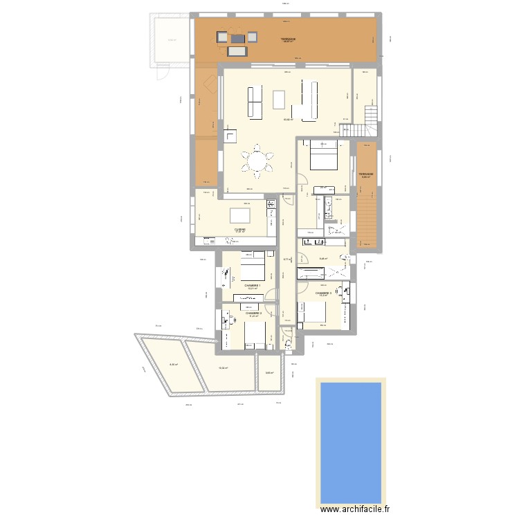 FOURQUET V02. Plan de 23 pièces et 461 m2