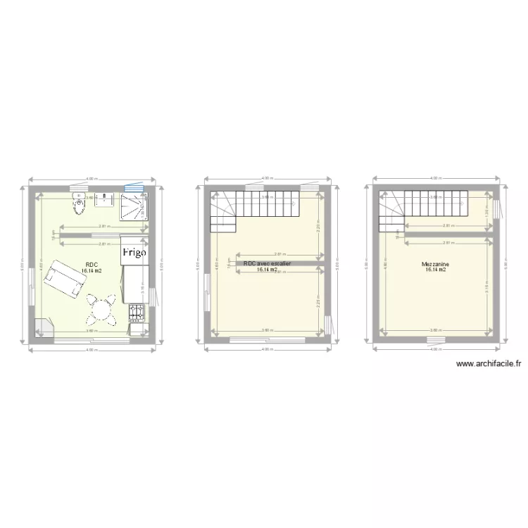 Bungalow 20m2 avec mezzanine. Plan de Bungalow 20m2 avec mezzanine. Plan de