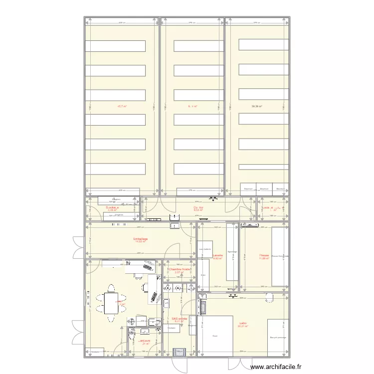 fromagerie v10 meubl&eacute;. Plan de 