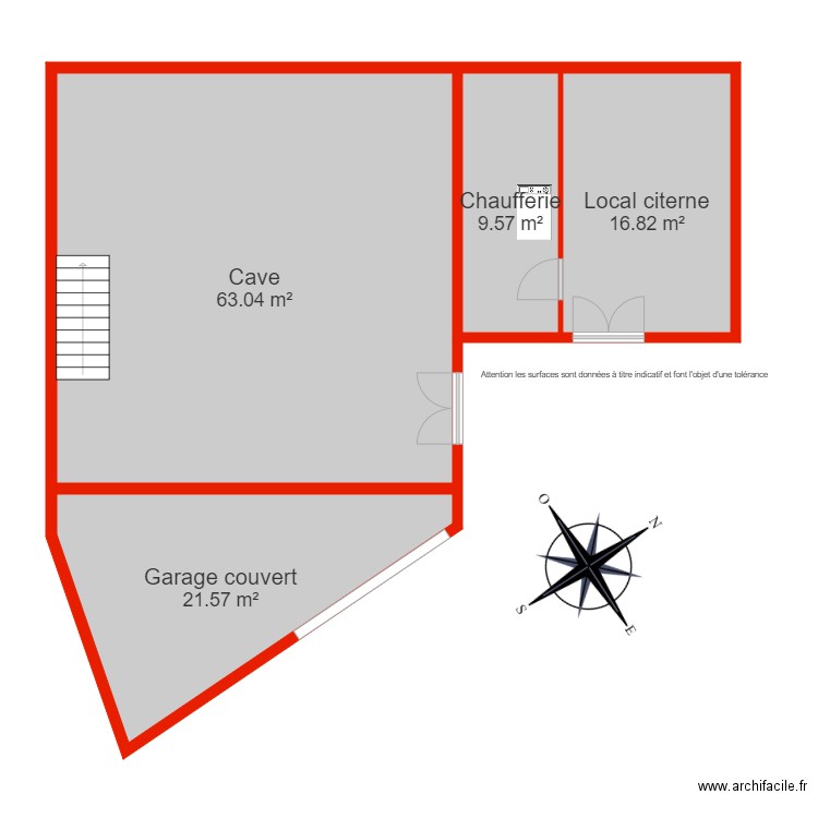 BI 6165 sous sol non côté. Plan de 0 pièce et 0 m2