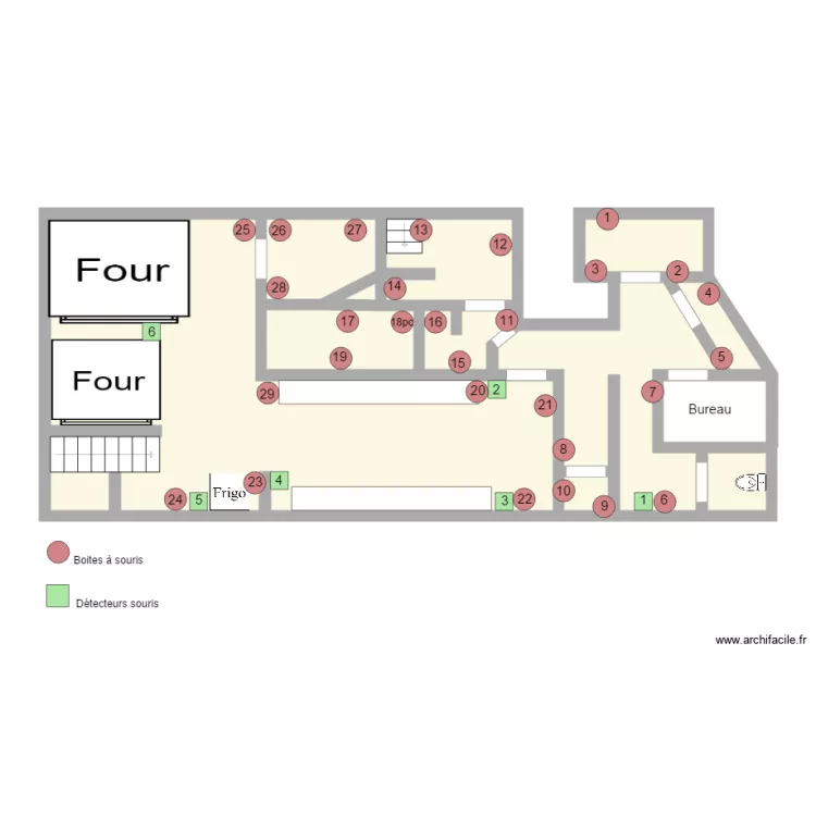 Eric Kayser caves. Plan de 