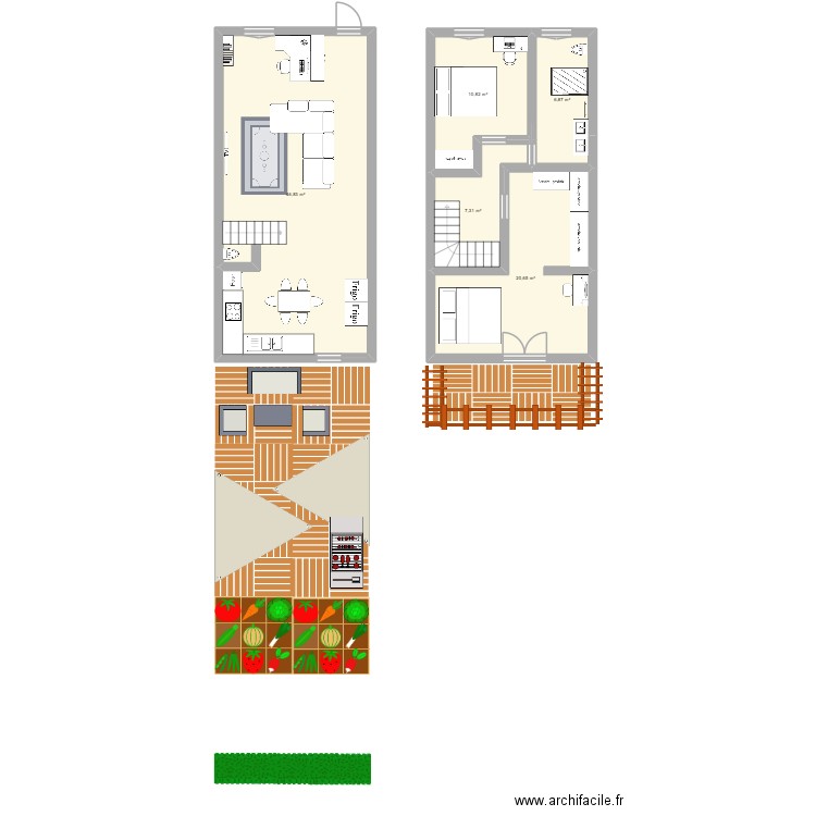 RP à rénover - Extension 77. Plan de 5 pièces et 92 m2
