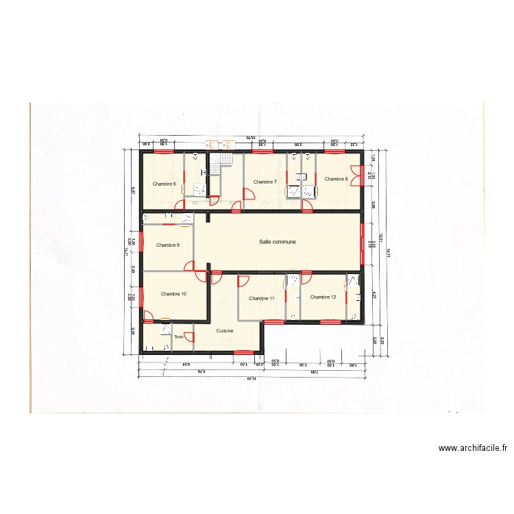 COLOC S/SOL ECL - CLIM. Plan de 15 pièces et 482 m2