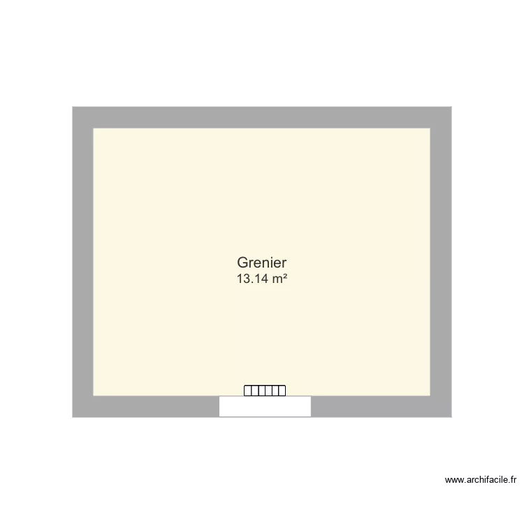 Grenier chambre 4. Plan de 