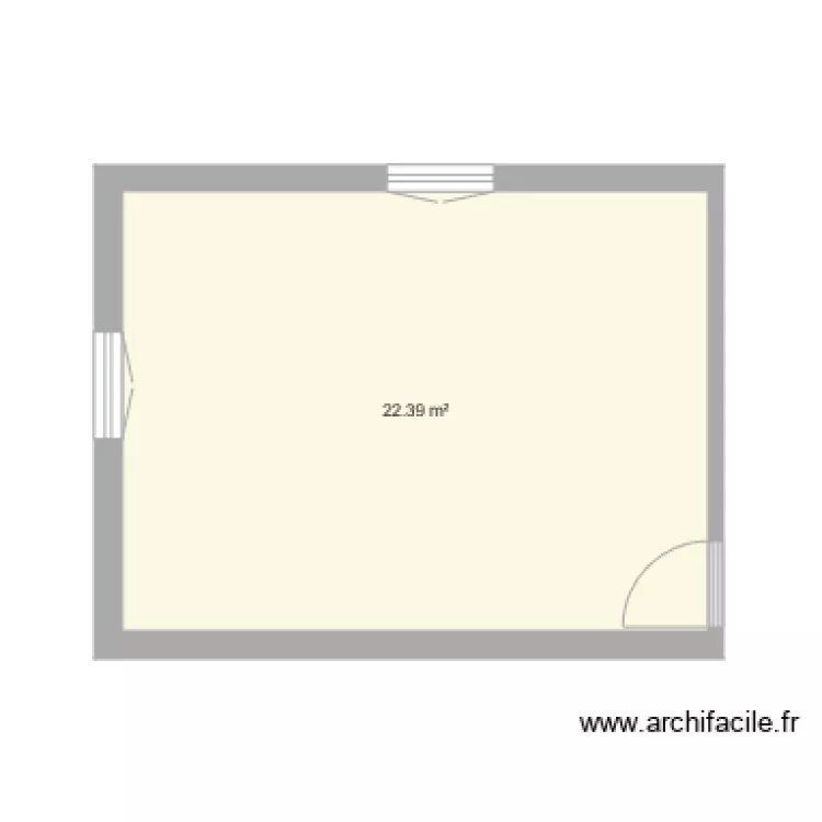 Appartement 1er &eacute;tage droit vide. Plan de 