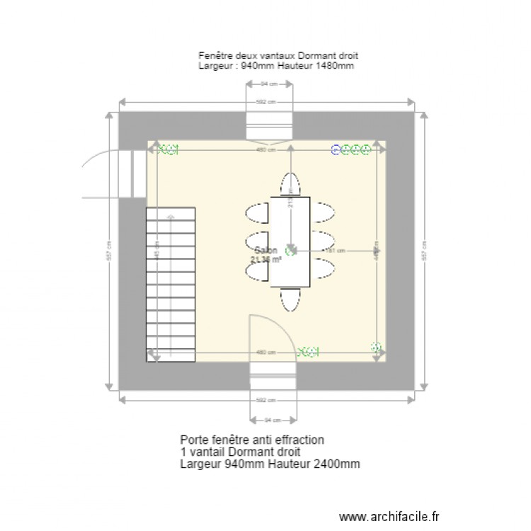salon. Plan de 0 pièce et 0 m2