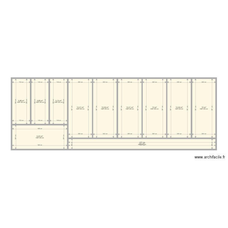 extension maternité. Plan de 11 pièces et 98 m2