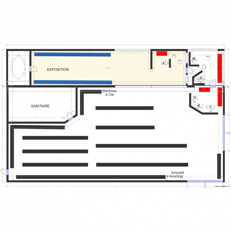 magasin extension. Plan de 0 pièce et 0 m2