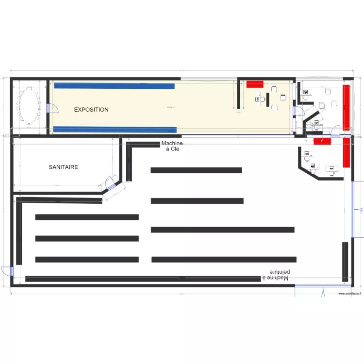magasin extension. Plan de 