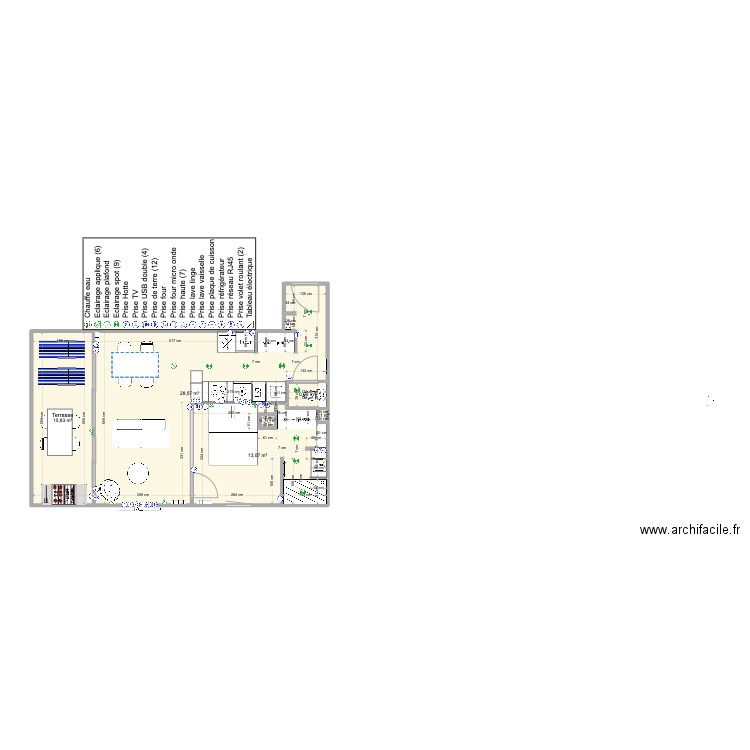 Santa Clara 2 face mer avec meuble V2.1. Plan de 0 pièce et 0 m2