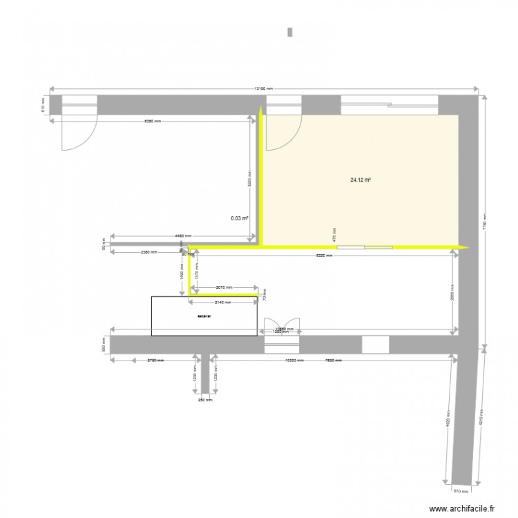 MAGASIN ST PALAIS 5 cloison. Plan de 0 pièce et 0 m2