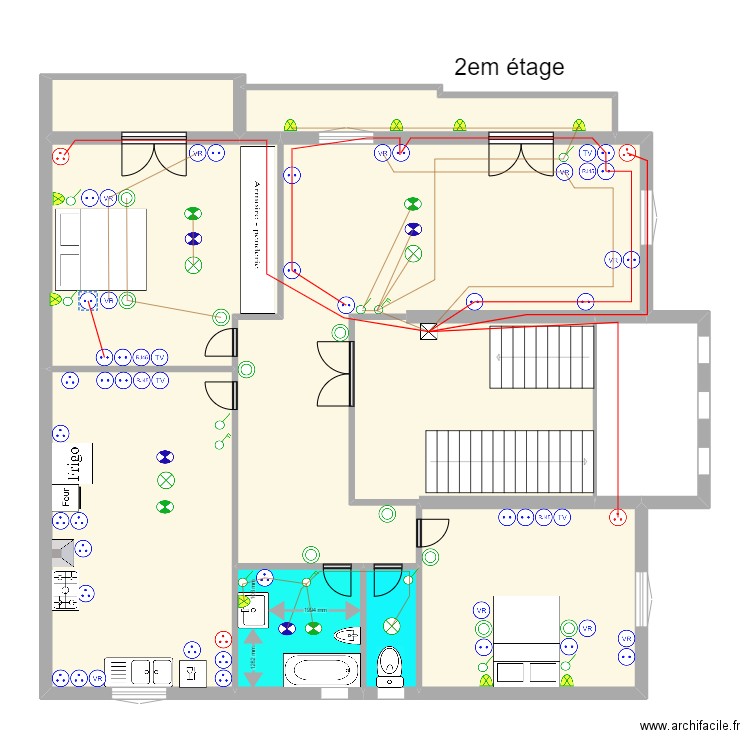 2er et. Plan de 10 pièces et 162 m2