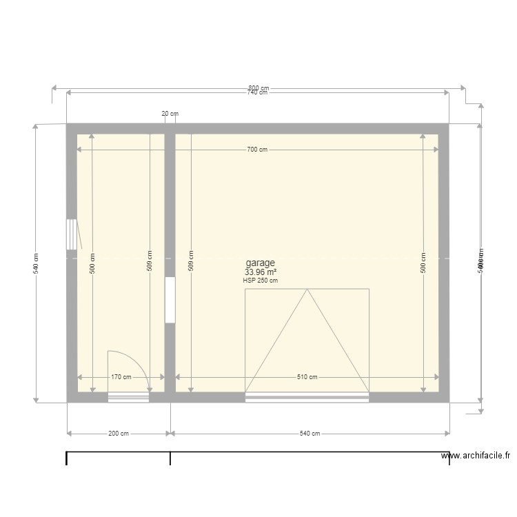 garage . Plan de 0 pièce et 0 m2