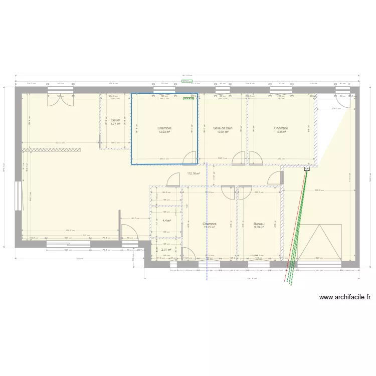 plan maison m&eacute;nili&egrave;re gaines. Plan de 