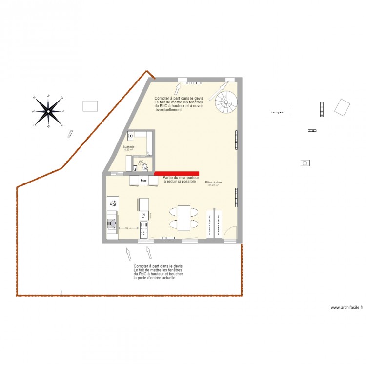 RdC au 08 02 2018. Plan de 0 pièce et 0 m2