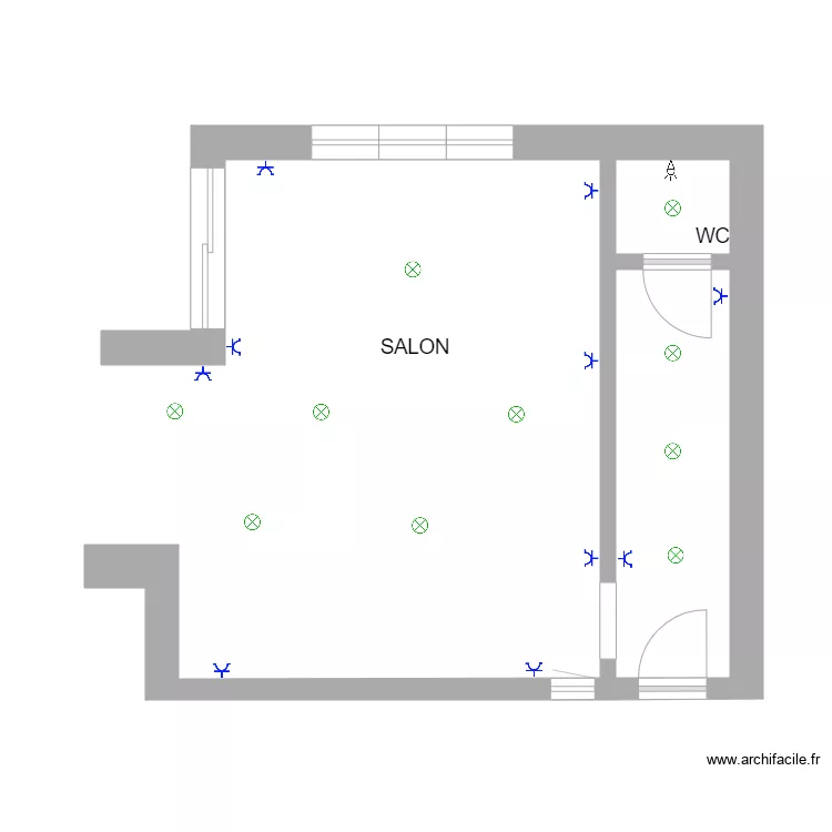 Ereffe salon Electricit&eacute;. Plan de 