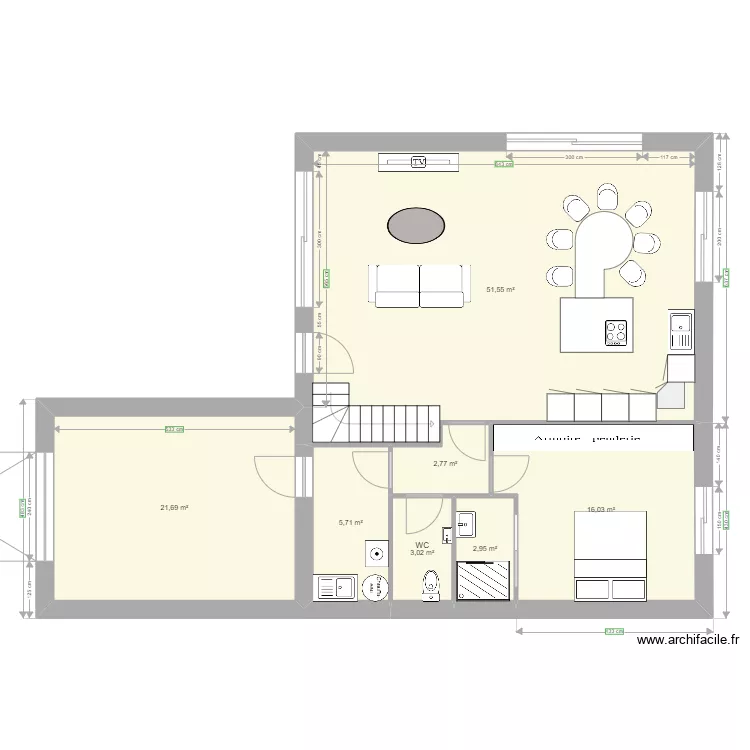 plan rdc combourg. Plan de 