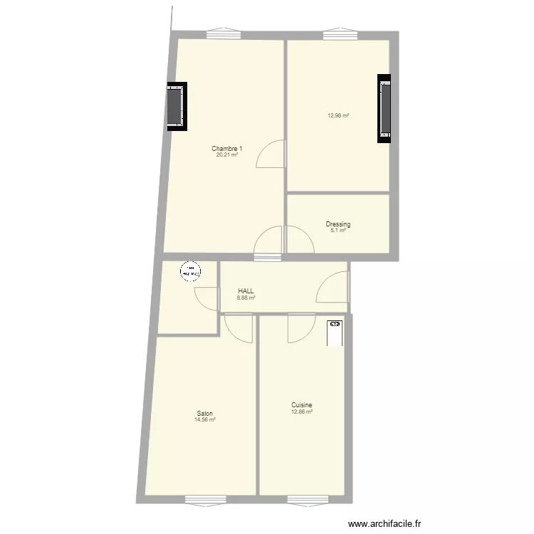 Appart St Etienne. Plan de 