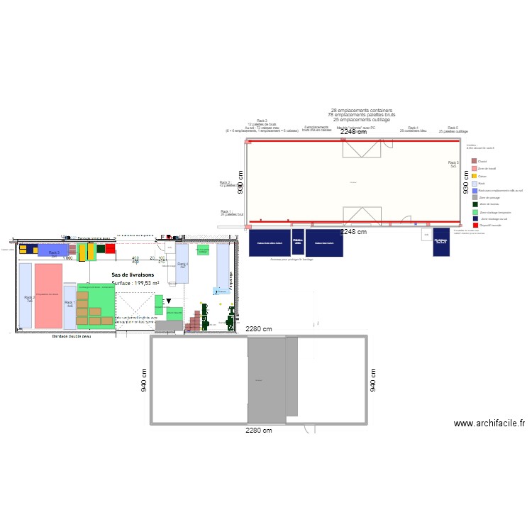 Réception UAP3 v16. Plan de 2 pièces et 408 m2