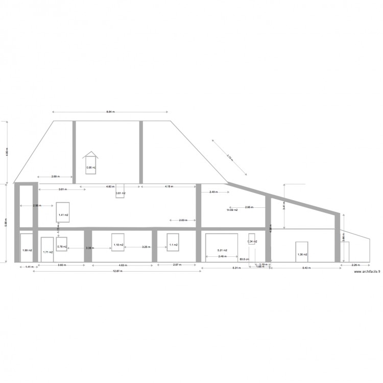 Plan Façade Sud. Plan de 0 pièce et 0 m2