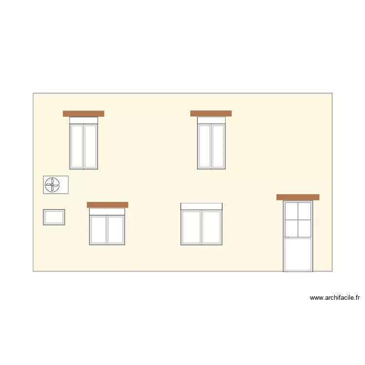 Plan fa&ccedil;ade apr&egrave;s Comberouger. Plan de 