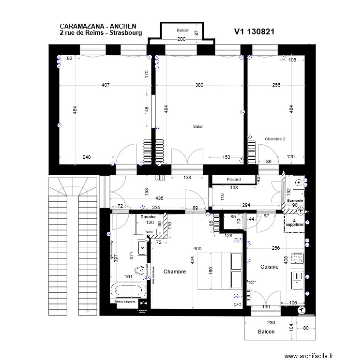 Plan Reims V1. Plan de 0 pièce et 0 m2