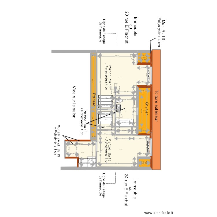 FLACHAT 2 eme. Plan de 11 pièces et 55 m2