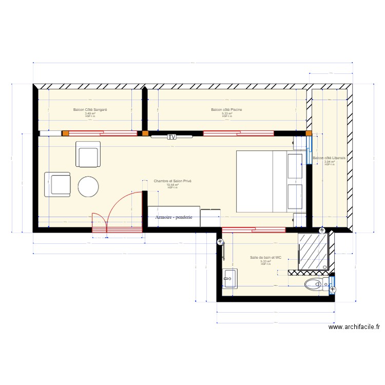 SEJOUR . Plan de 0 pièce et 0 m2