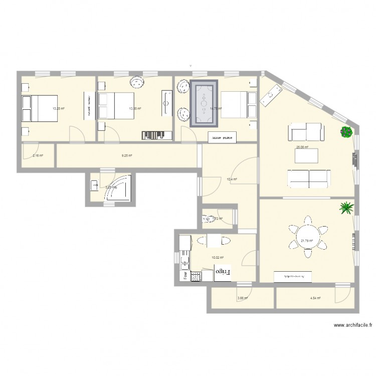 chrétien. Plan de 0 pièce et 0 m2