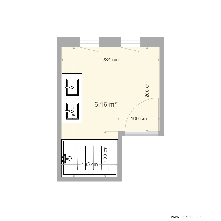 LALICHI Crest. Plan de 1 pièce et 6 m2